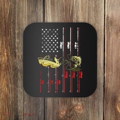 American Fishing Flag Coaster