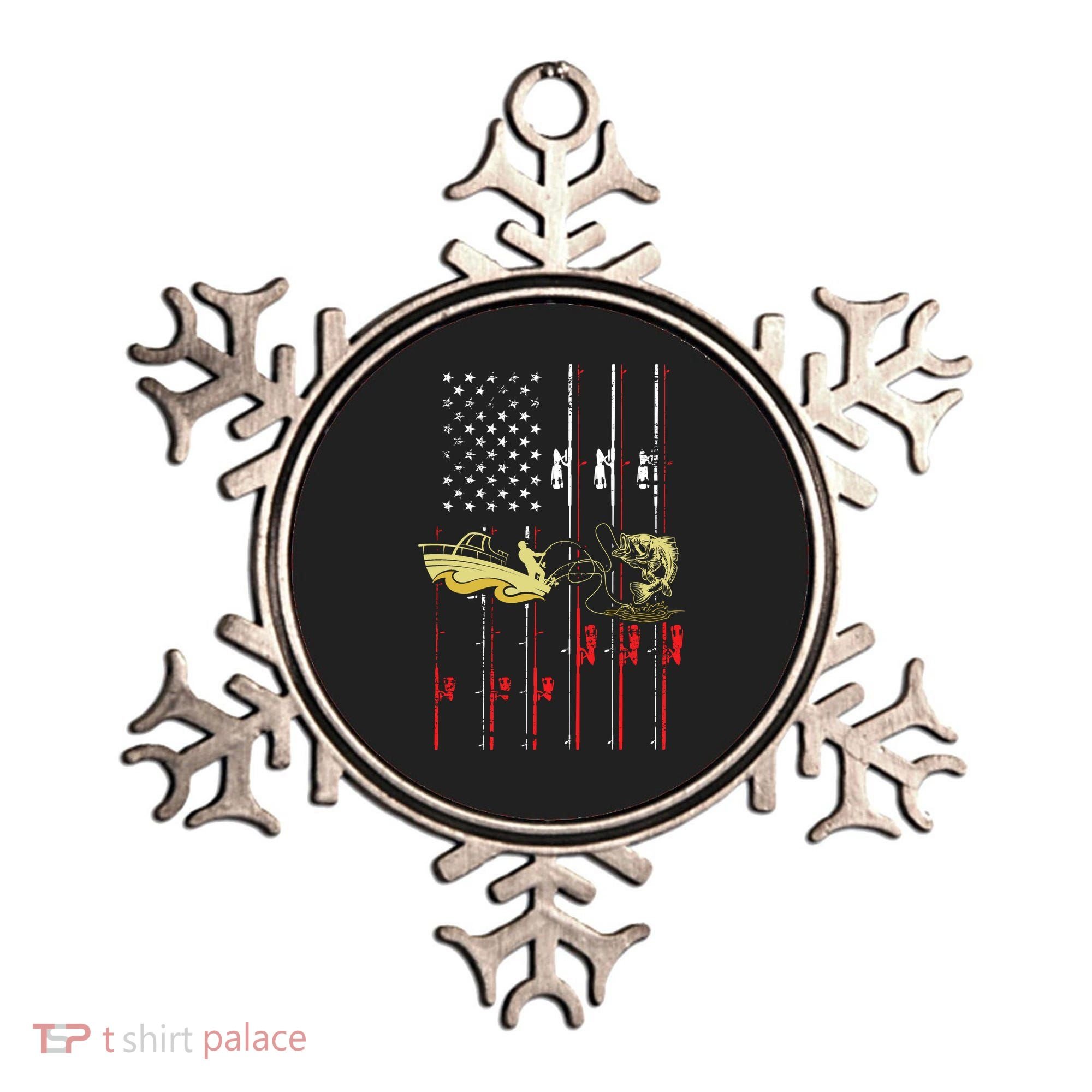American Fishing Flag Ornament