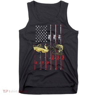 American Fishing Flag Tank Top