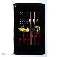 American Fishing Flag Golf Towel thumb 0