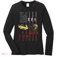 American Fishing Flag Women's Long Sleeve Shirt thumb 0