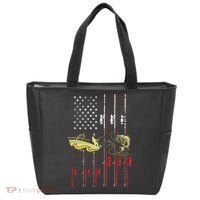 American Fishing Flag Tote Bag thumb 0