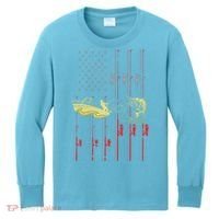 American Fishing Flag Kids Long Sleeve Shirt thumb 0
