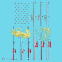 American Fishing Flag Kids Long Sleeve Shirt thumb 2