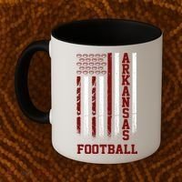 Arkansas Football Fan American Flag Coffee Mug thumb 2