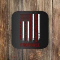Arkansas Football Fan American Flag Coaster thumb 0
