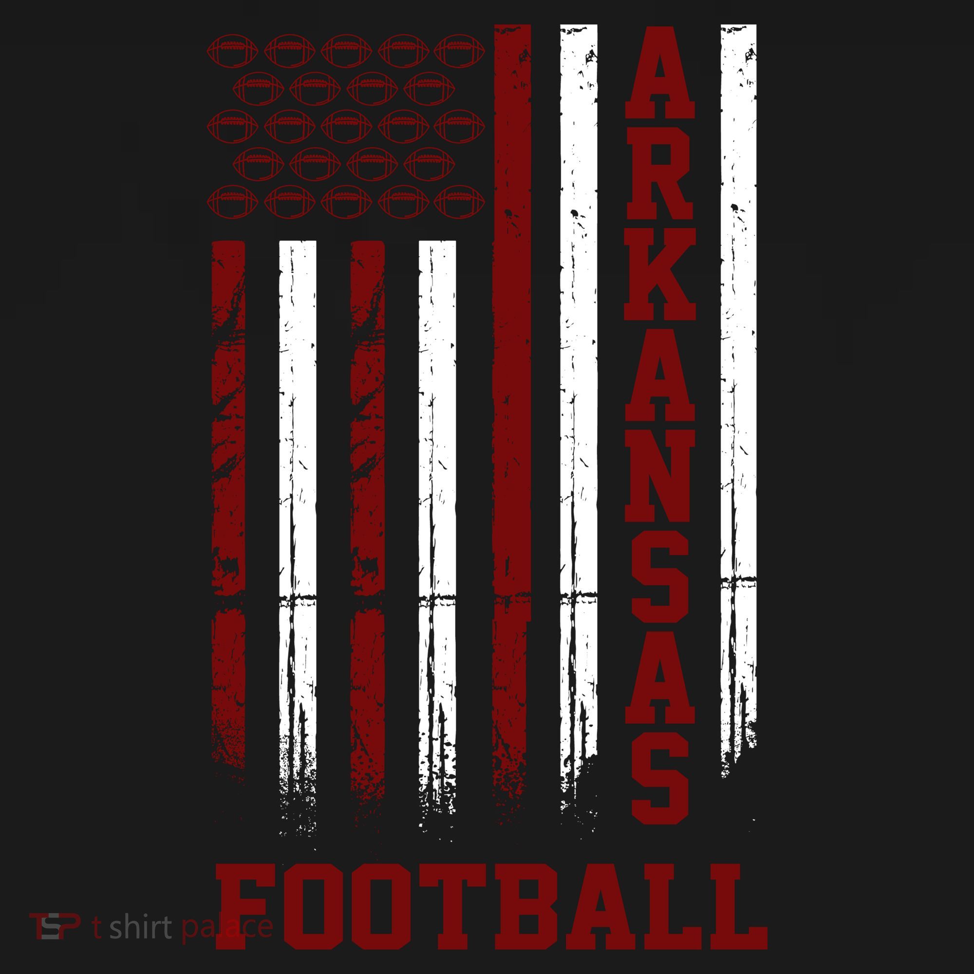 Arkansas Football Fan American Flag Mousepad