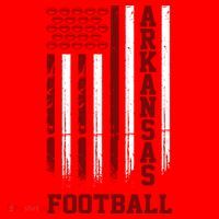 Arkansas Football Fan American Flag Santa Hat thumb 1