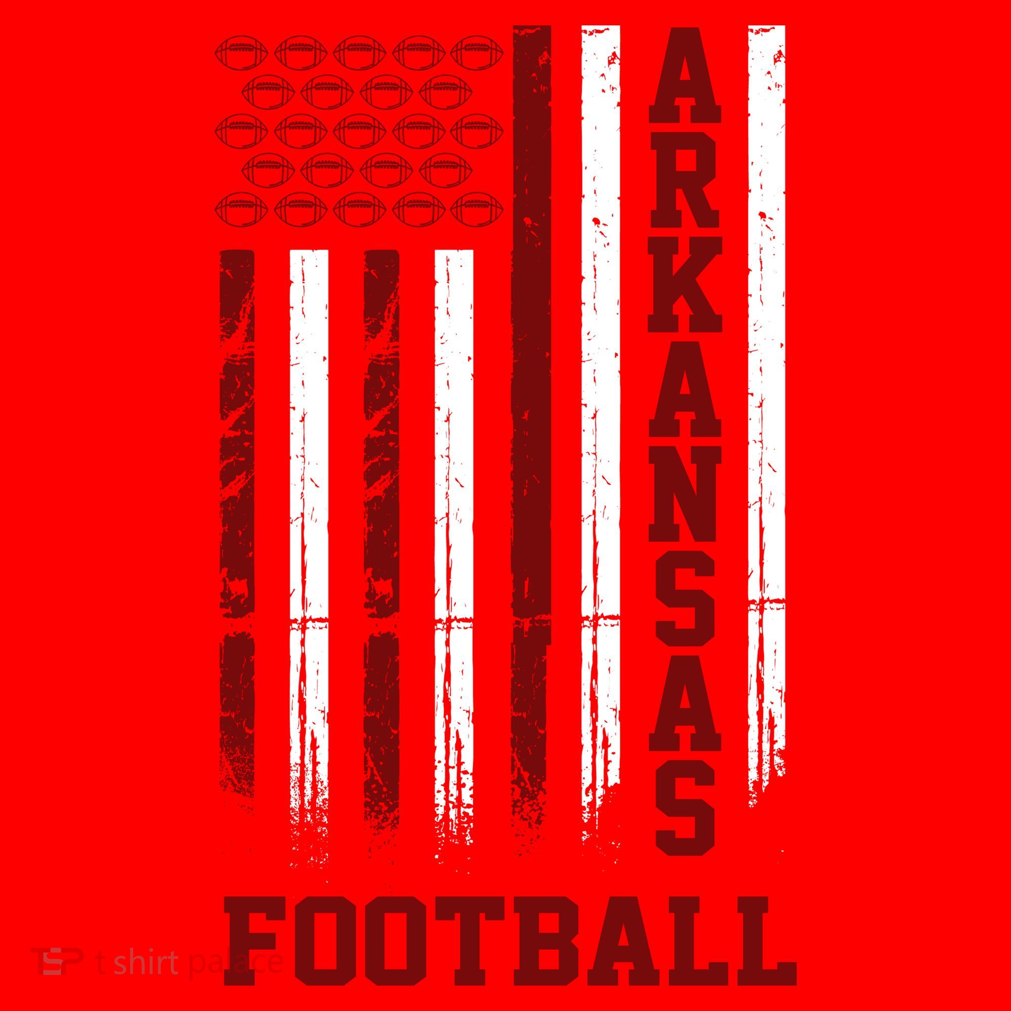 Arkansas Football Fan American Flag Santa Hat
