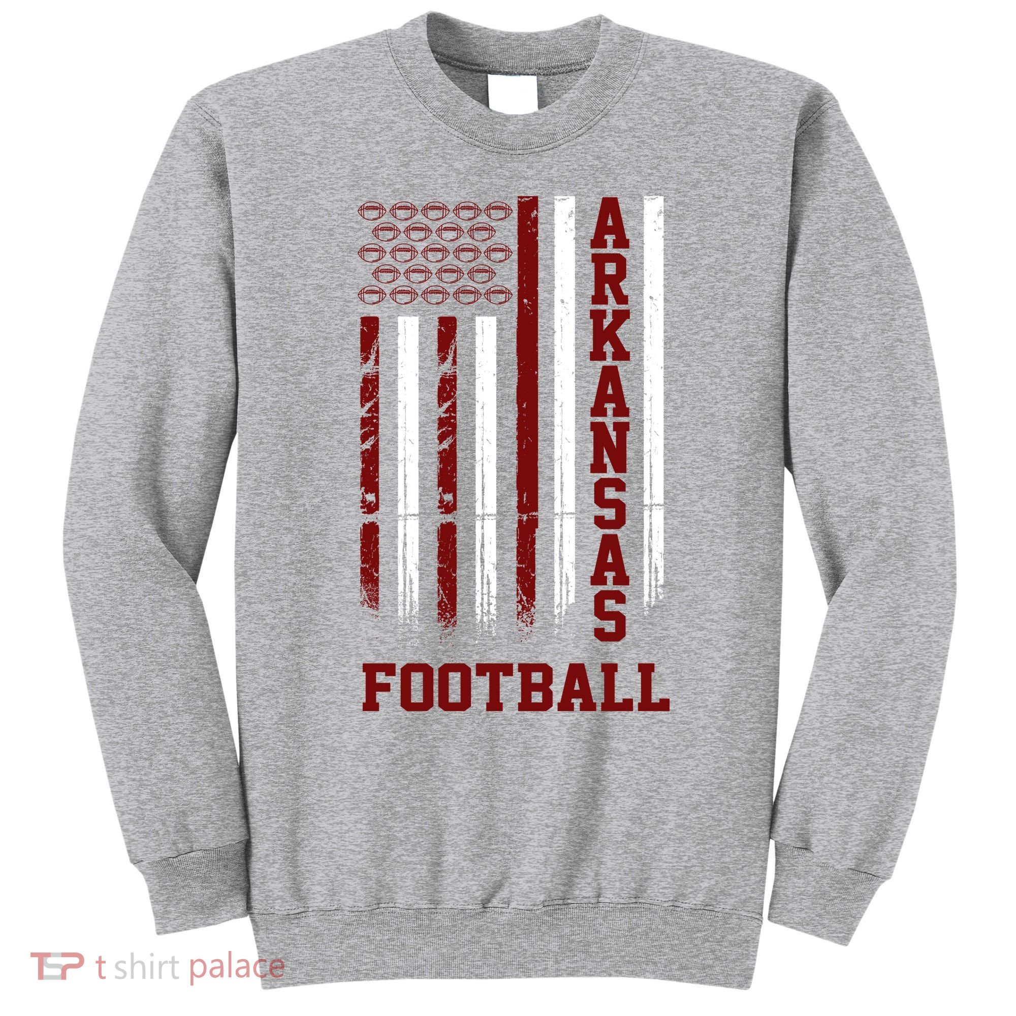Arkansas Football Fan American Flag Sweatshirt