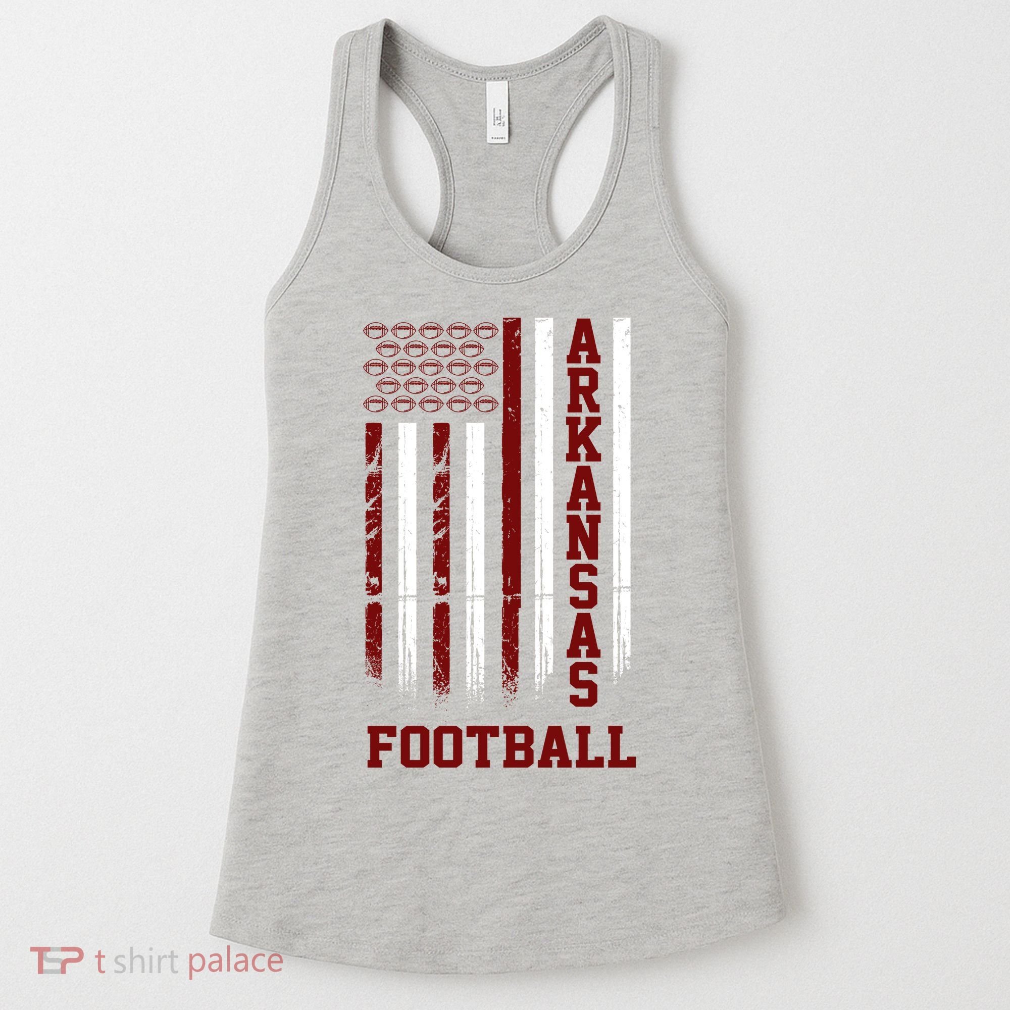 Arkansas Football Fan American Flag Women's Tank Top