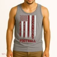 Arkansas Football Fan American Flag Tank Top thumb 3