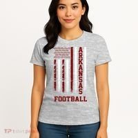 Arkansas Football Fan American Flag Women's T-Shirt thumb 4