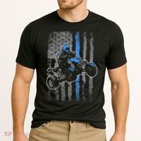 American Flag Four Wheeler Quad Men ATV Riding Gift Cooling Performance Crew T-Shirt thumb 2