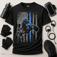 American Flag Four Wheeler Quad Men ATV Riding Gift Cooling Performance Crew T-Shirt thumb 3