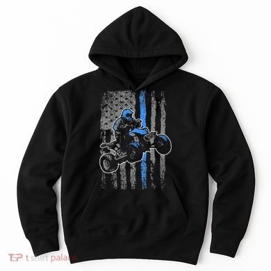 American Flag Four Wheeler Quad Men ATV Riding Gift Hoodie