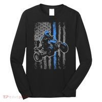 American Flag Four Wheeler Quad Men ATV Riding Gift Long Sleeve Shirt thumb 0