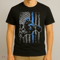 American Flag Four Wheeler Quad Men ATV Riding Gift T-Shirt thumb 3