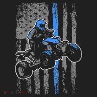 American Flag Four Wheeler Quad Men ATV Riding Gift Sport-Tek Club Rec Backpack thumb 2