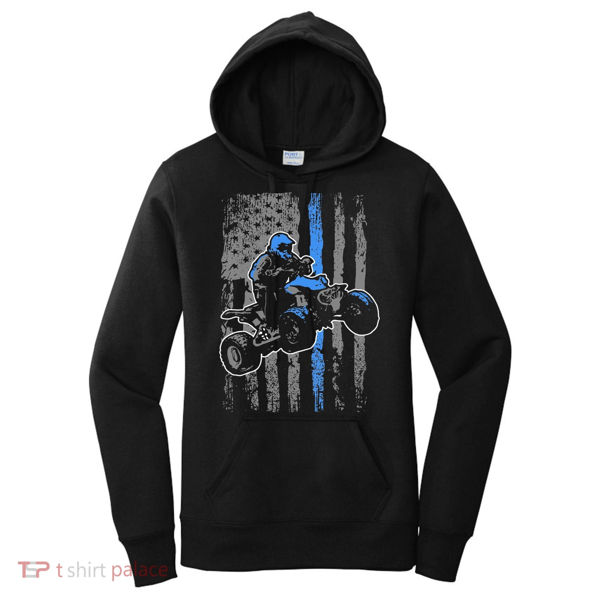 American Flag Four Wheeler Quad Men ATV Riding Gift Women's Hoodie
