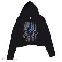 American Flag Four Wheeler Quad Men ATV Riding Gift Crop Fleece Hoodie thumb 0