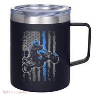 American Flag Four Wheeler Quad Men ATV Riding Gift 12oz Stainless Steel Coffee Mug thumb 0