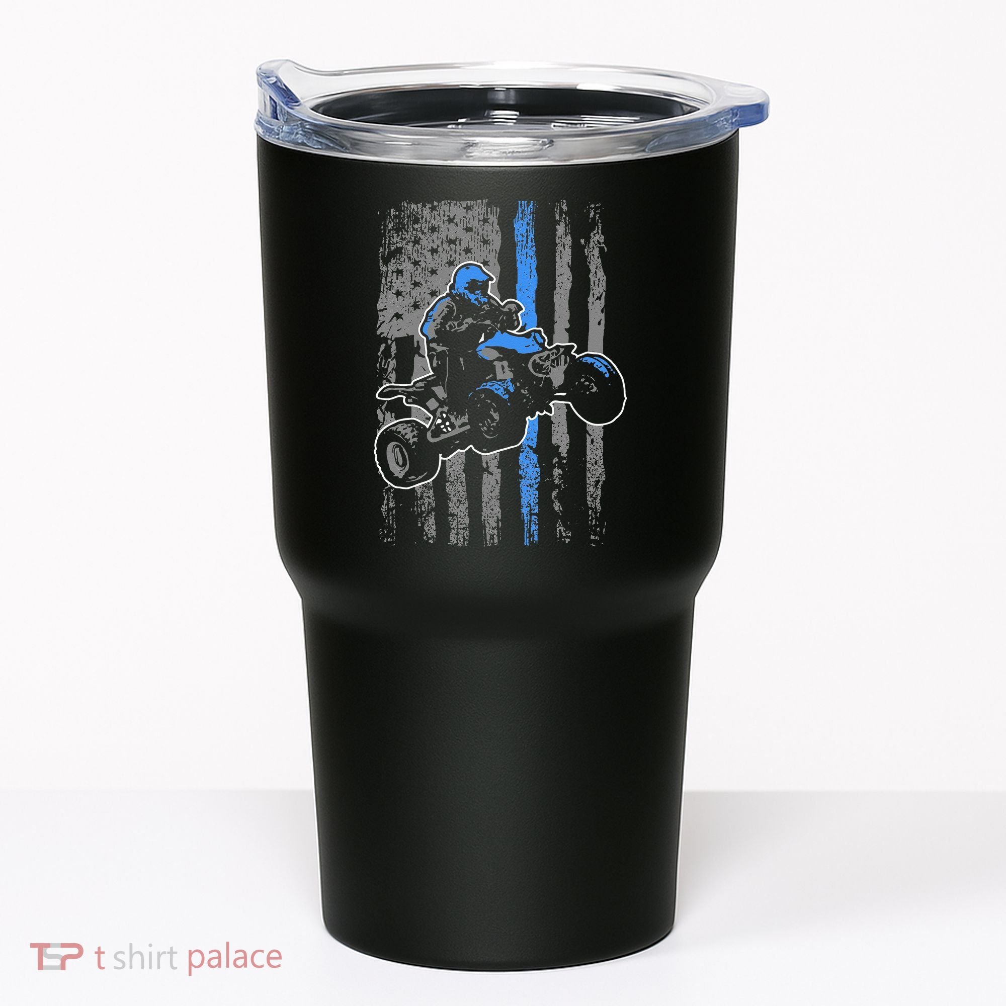 American Flag Four Wheeler Quad Men ATV Riding Gift Tumbler