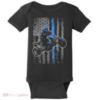 American Flag Four Wheeler Quad Men ATV Riding Gift Baby Bodysuit thumb 0