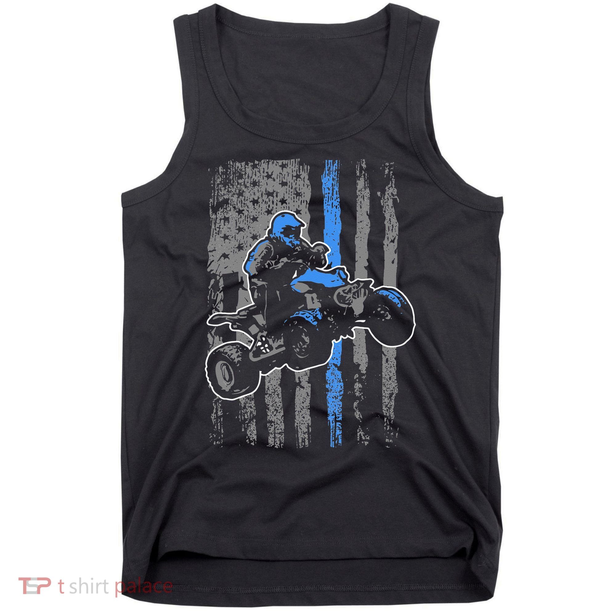 American Flag Four Wheeler Quad Men ATV Riding Gift Tank Top