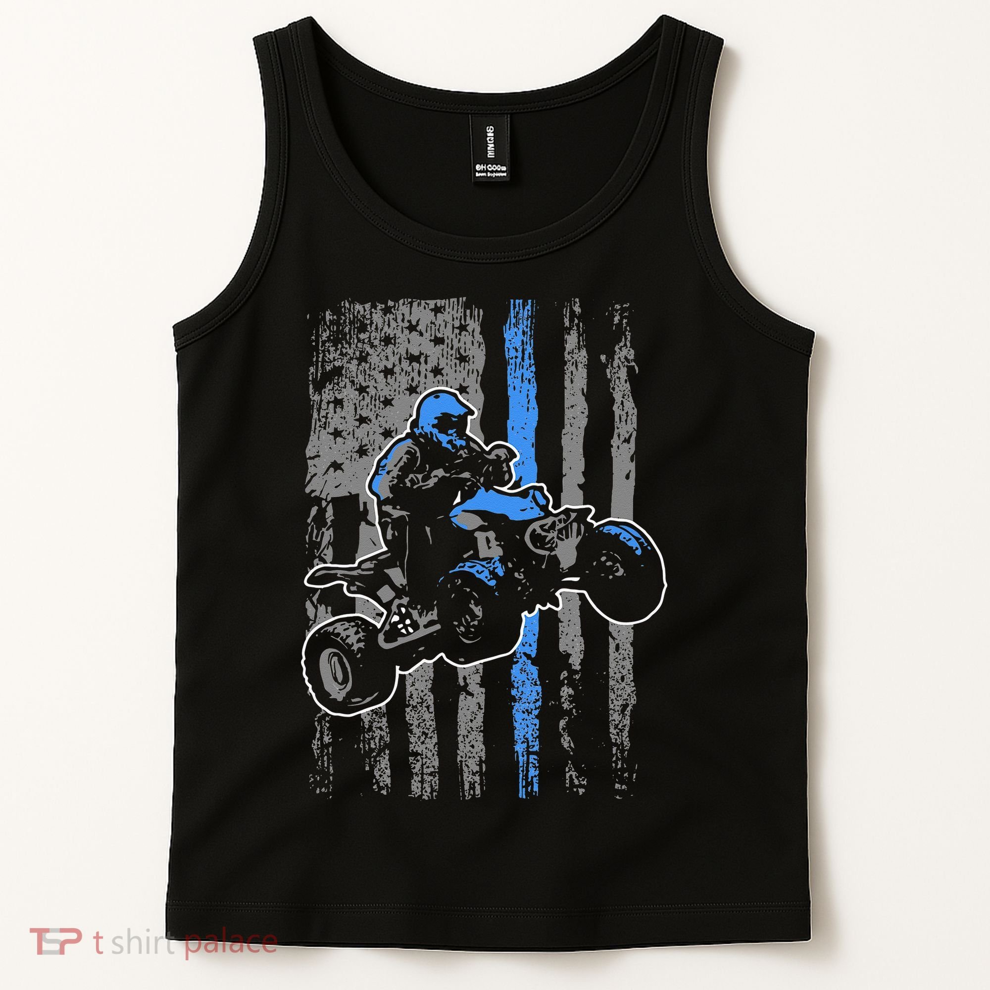 American Flag Four Wheeler Quad Men ATV Riding Gift Tank Top