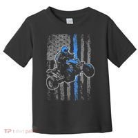 American Flag Four Wheeler Quad Men ATV Riding Gift Toddler T-Shirt thumb 0