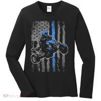 American Flag Four Wheeler Quad Men ATV Riding Gift Women's Long Sleeve Shirt thumb 0