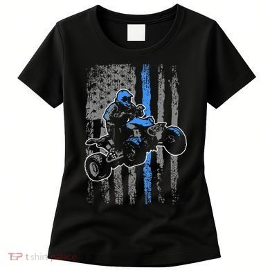 American Flag Four Wheeler Quad Men ATV Riding Gift Women's T-Shirt