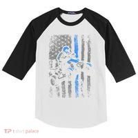American Flag Four Wheeler Quad Men ATV Riding Gift Kids Colorblock Raglan Jersey thumb 0