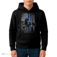 American Flag Four Wheeler Quad Men ATV Riding Gift Kids Hoodie thumb 4