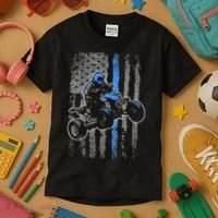 American Flag Four Wheeler Quad Men ATV Riding Gift Kids T-Shirt thumb 3