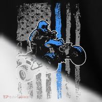 American Flag Four Wheeler Quad Men ATV Riding Gift Toddler Fine Jersey T-Shirt thumb 2