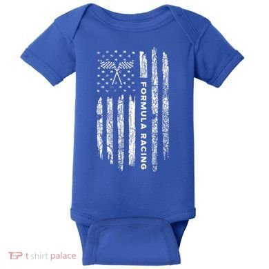 American Flag Formula Racing Baby Bodysuit