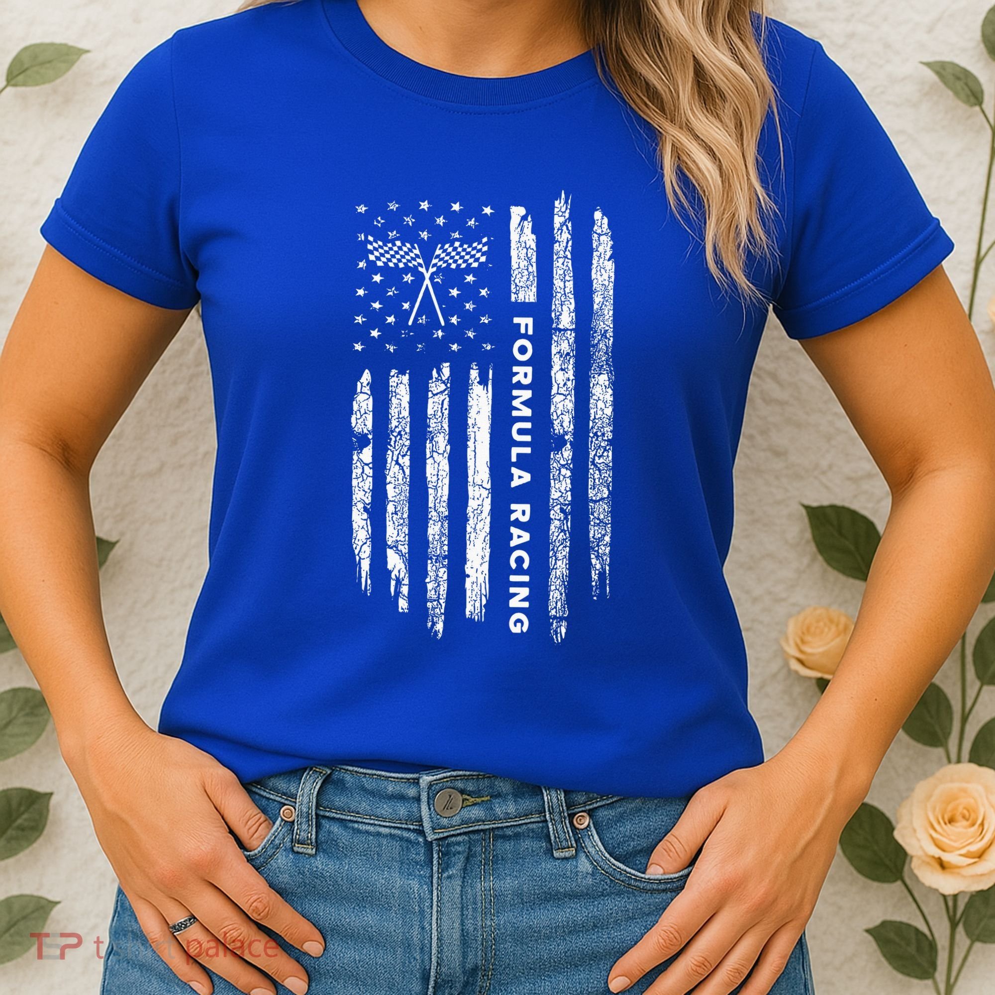 American Flag Formula Racing Women's T-Shirt