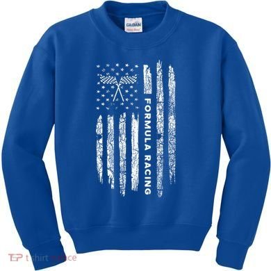 American Flag Formula Racing Kids Sweatshirt