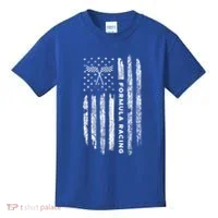 American Flag Formula Racing Kids T-Shirt thumb 0