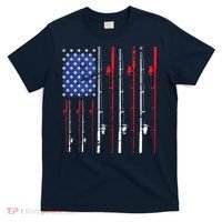 American Flag Fishing Rod Fishing Lover T-Shirt thumb 0
