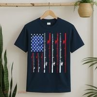 American Flag Fishing Rod Fishing Lover T-Shirt thumb 2