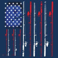 American Flag Fishing Rod Fishing Lover T-Shirt thumb 7