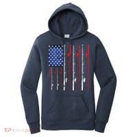 American Flag Fishing Rod Fishing Lover Women's Hoodie thumb 0