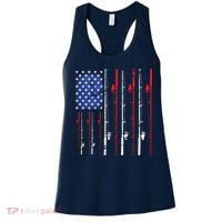 American Flag Fishing Rod Fishing Lover Women's Tank Top thumb 0