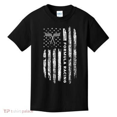 American Flag Formula Racing Vintage Formula Racing Kids T-Shirt