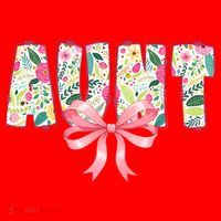 Aunt Floral Flower Family Matching  Santa Hat thumb 1