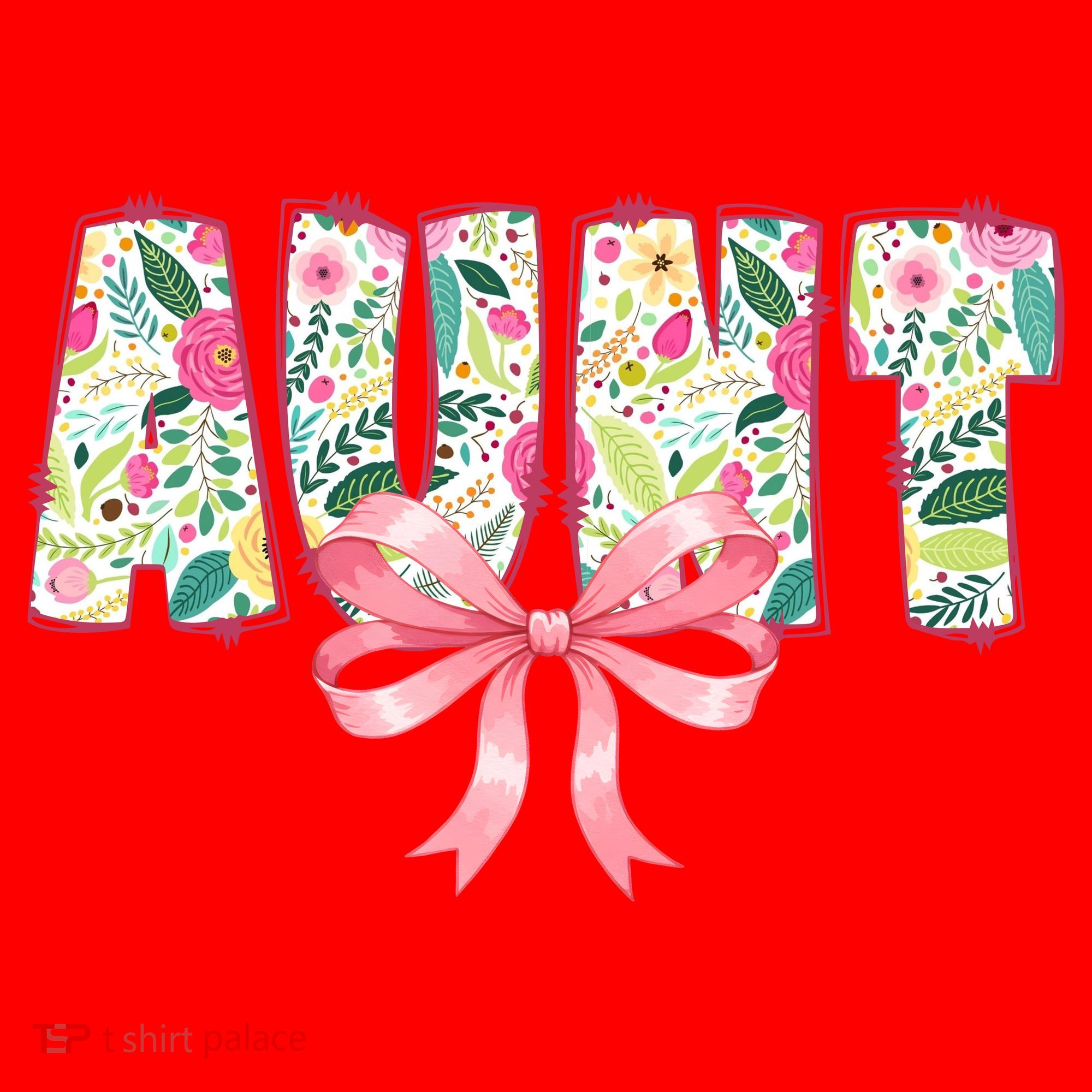 Aunt Floral Flower Family Matching  Santa Hat