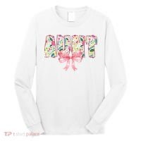 Aunt Floral Flower Family Matching  Long Sleeve Shirt thumb 0